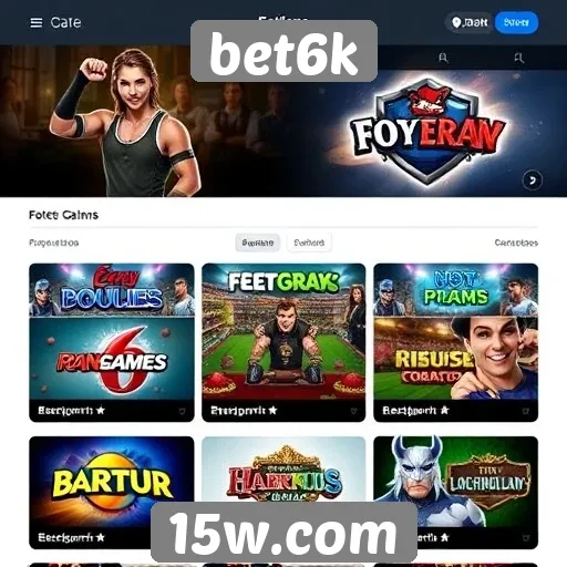 Principais jogos disponíveis no bet6k